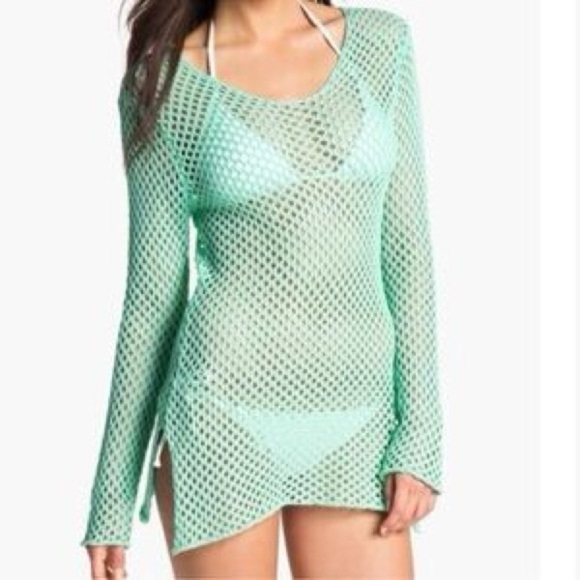 NWT Women's Turquoise beach cover up - Picture 1 of 6